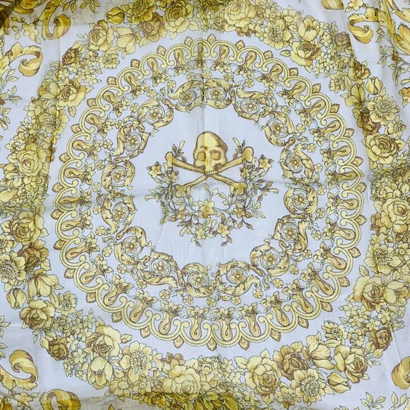 Versace Barocco Ivory Gold Silk Modal Shawl Scarf Large 140cm NWT $500 #1 - Picture 3 of 11